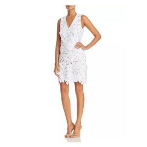Michael Kors White Floral Lace Applique Slvls Dress, NWOT, Sz. 0